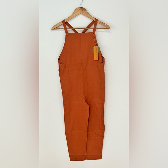 The Sunday Collective Kids 12-13 yrs Jumpsuit Overall Linen/Cotton Blend Argile - Picture 1 of 9